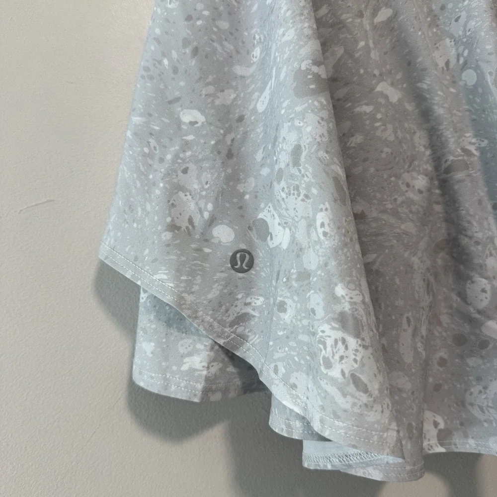 Lululemon Court Rival High-Rise Skirt *Long Terrazzo Marble Silver Ice Multi 6